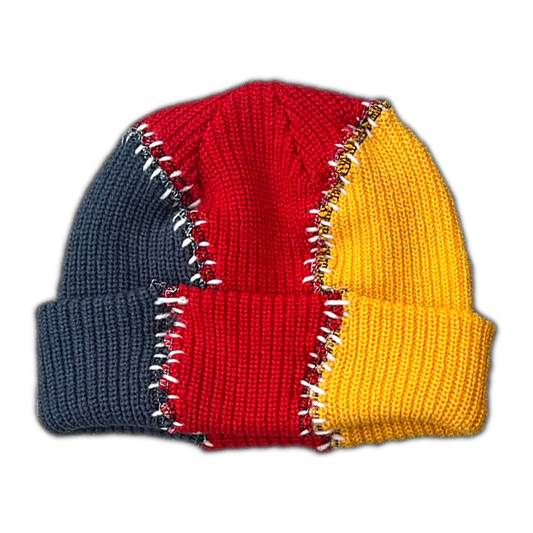 Tri-Stitch Beanie (Red/Blue)