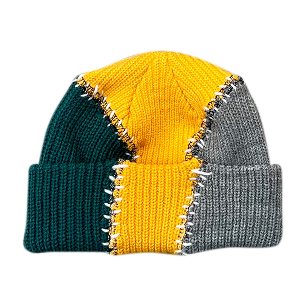 Tri-Stitch Beanie (Yellow/Green)