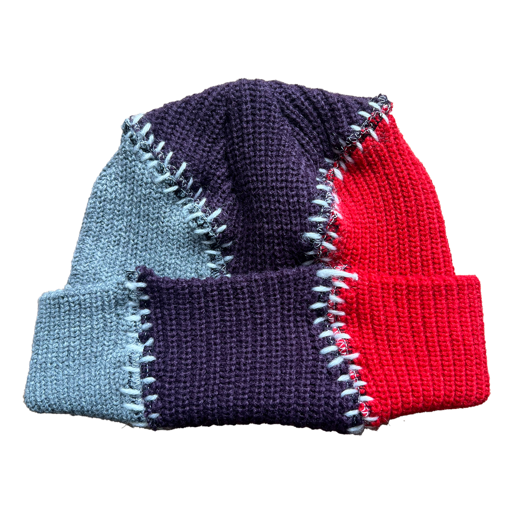 Tri-Stitch Beanie (Purple)