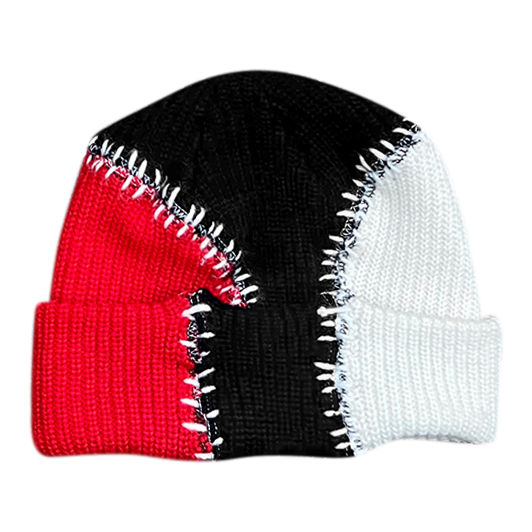 Tri-Stitch Beanie (Black/Red)