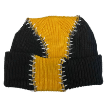 Load image into Gallery viewer, Tri-Stitch Beanie (Yellow Navy)
