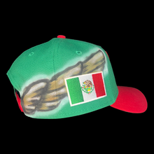 Load image into Gallery viewer, “Viva Mexico” Airbrushed Snapback*GREY UV*
